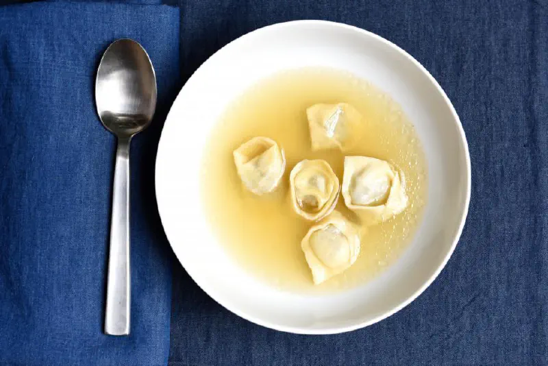 Vegetarian Kreplach Soup