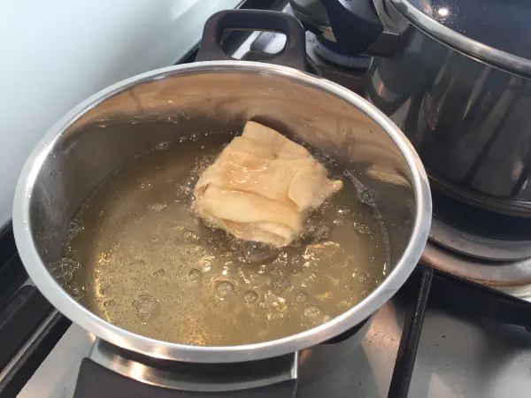 Frying the manicotti