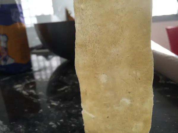 Preparing the manicotti dough