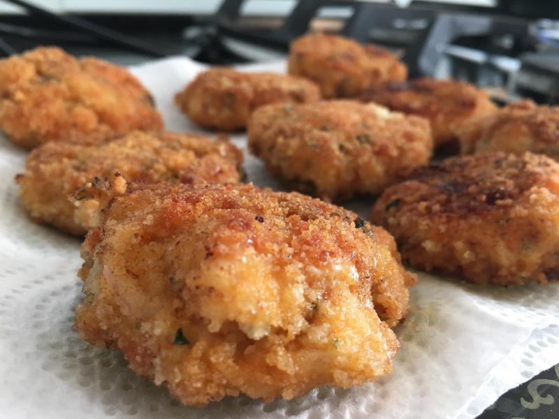 Croquettes de poulet panées