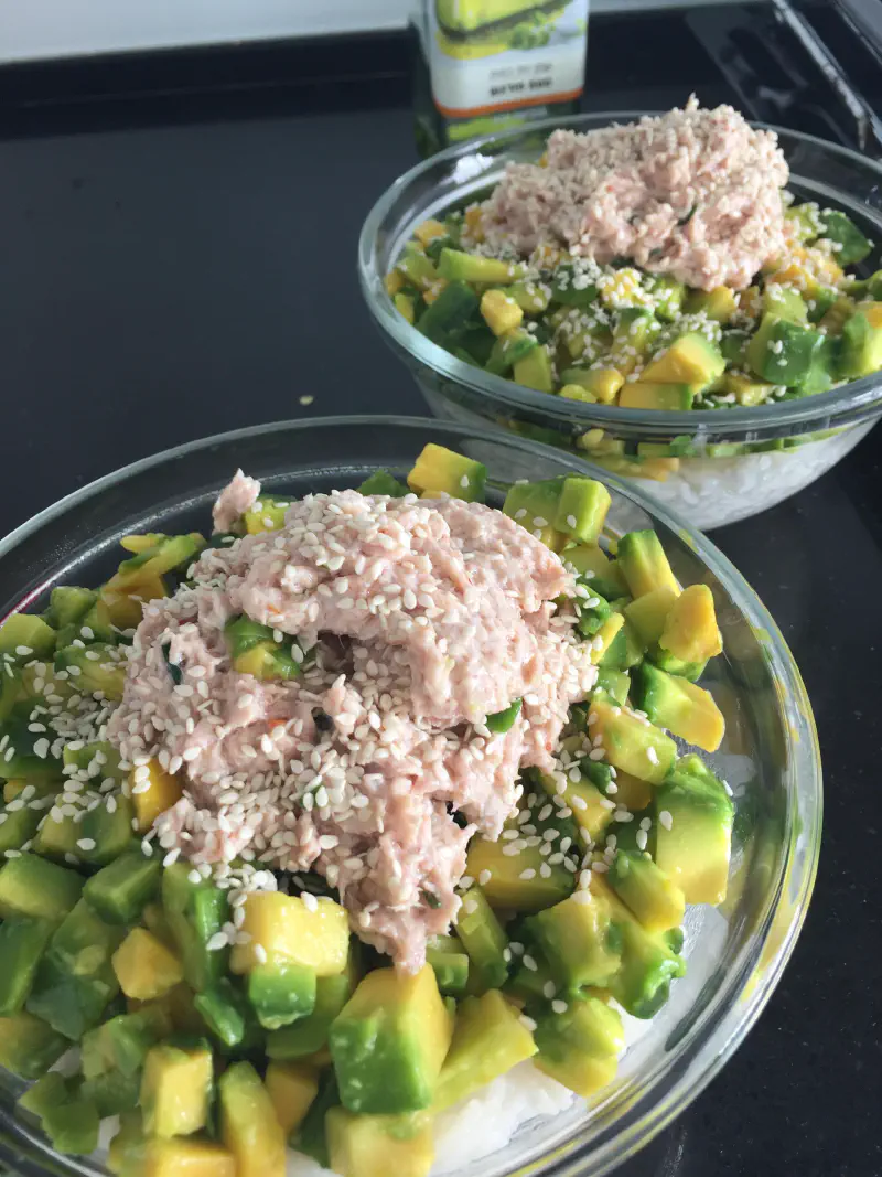 Tuna Ricotta Sesame Rice Bowl (Chirashi)