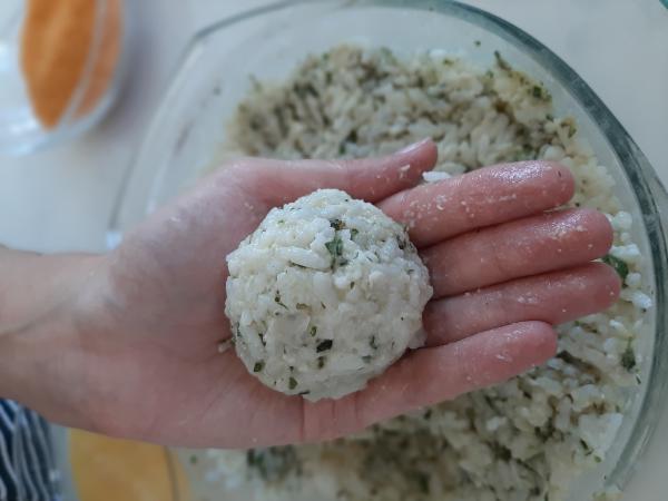 Arancini pesto mozzarella