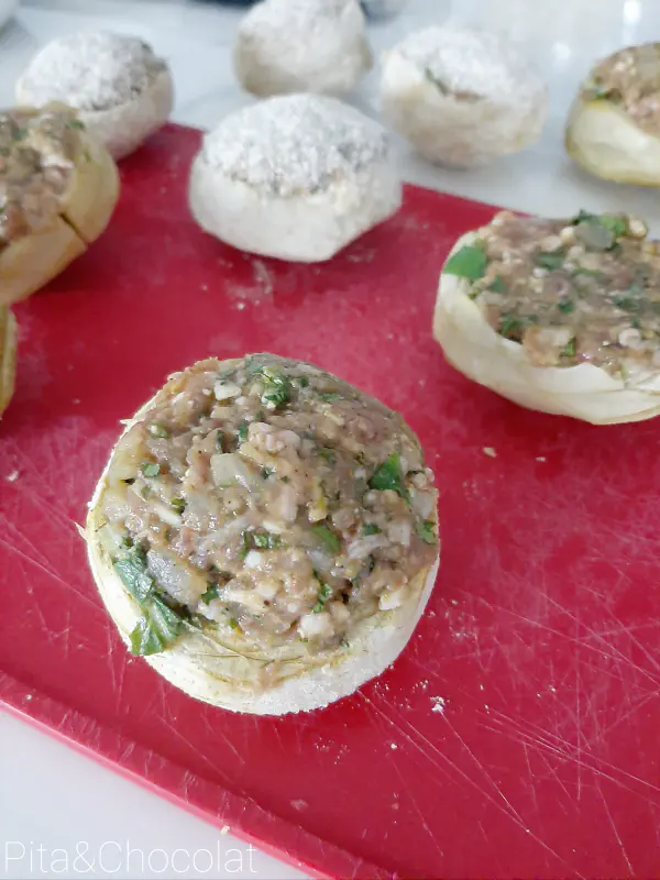 Meat-stuffed artichokes