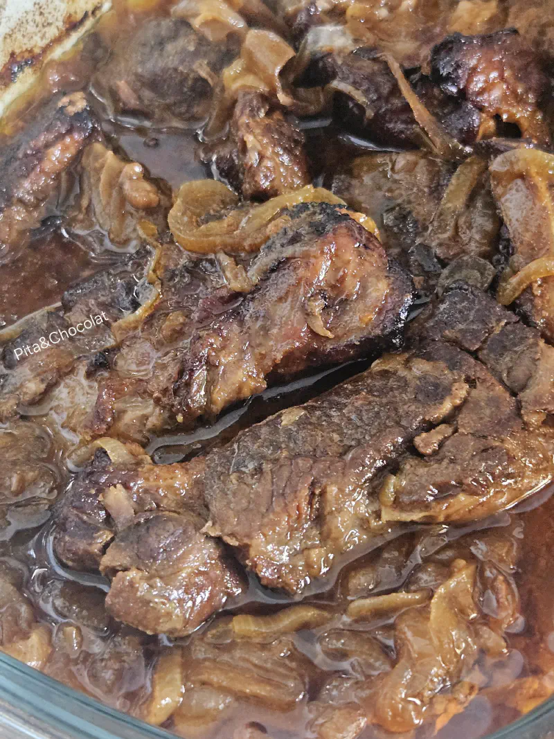 Oven-Braised Assado - Slow-Cooked Short Ribs with Onions
