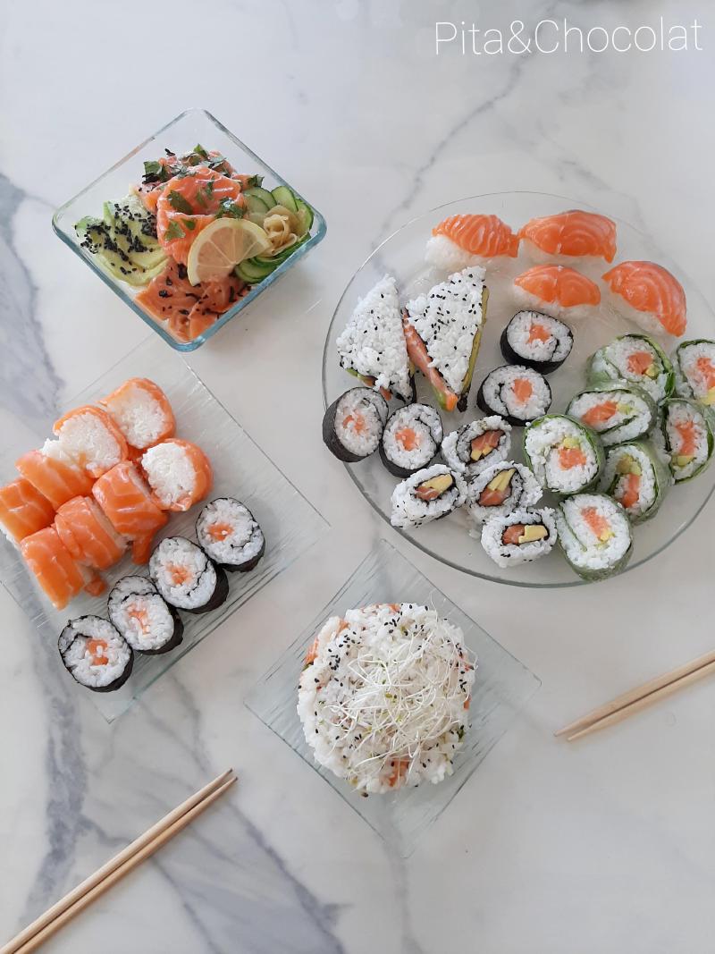 Sushi party - réaliser un repas japonais tout saumon