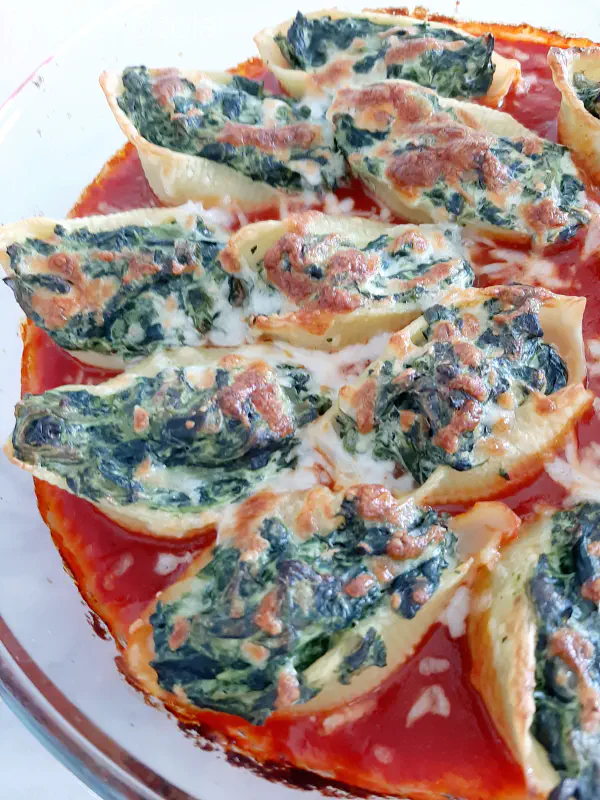 Conchiglioni after baking