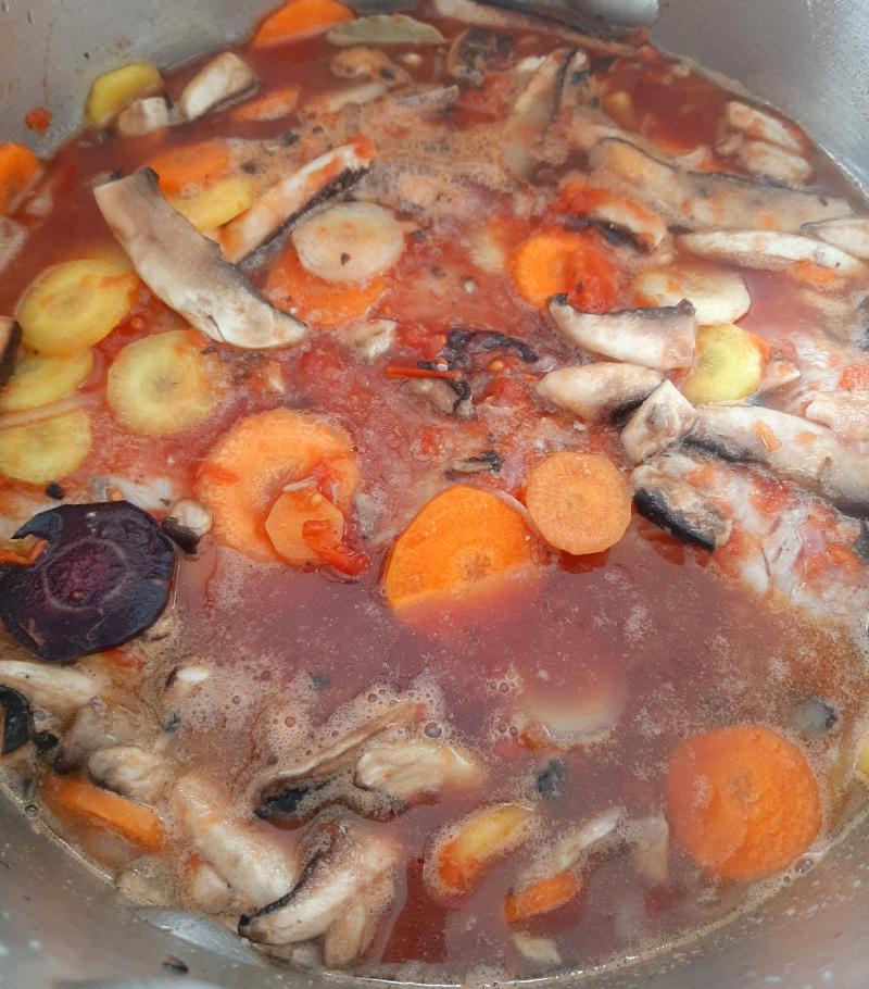 Epaule de veau aux carottes colorées - Marengo