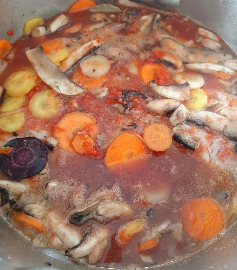 Epaule de veau aux carottes colorées - Marengo