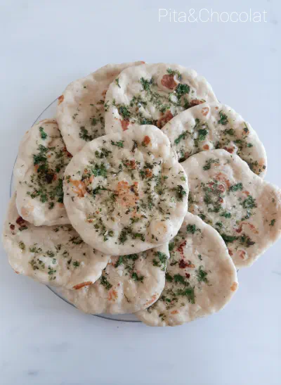 Garlic and Cilantro Naans