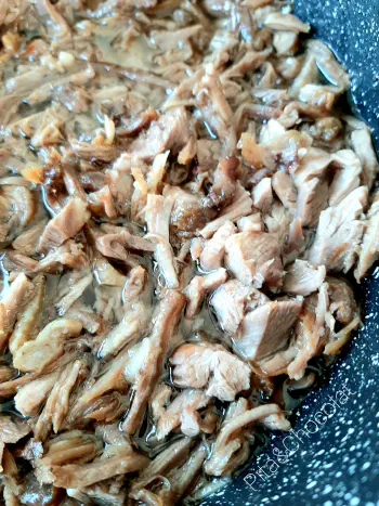Shredded goose preparation