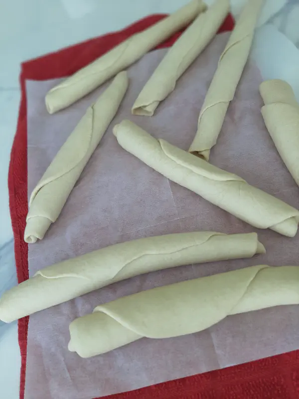 Homemade Italian bread in the oven - rectangle