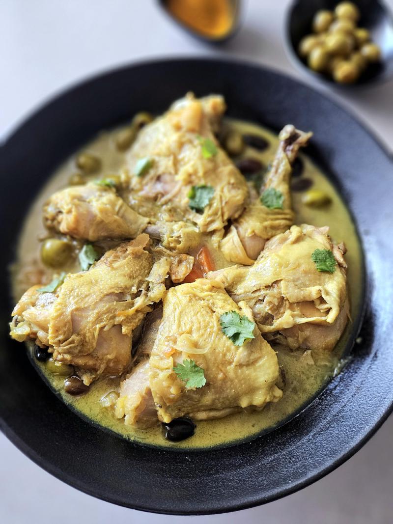 Poulet aux olives et aux citrons confits