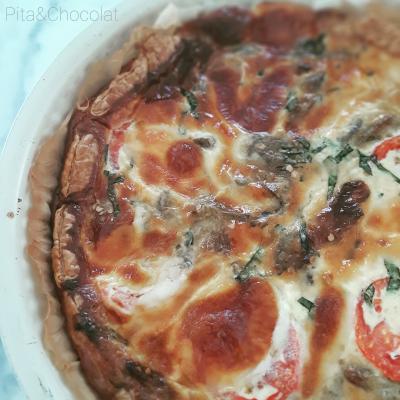 Quiche aux aubergines à l'italienne