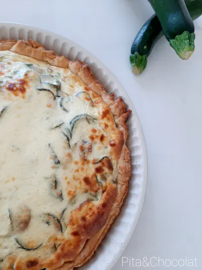 Ricotta zucchini mushroom quiche