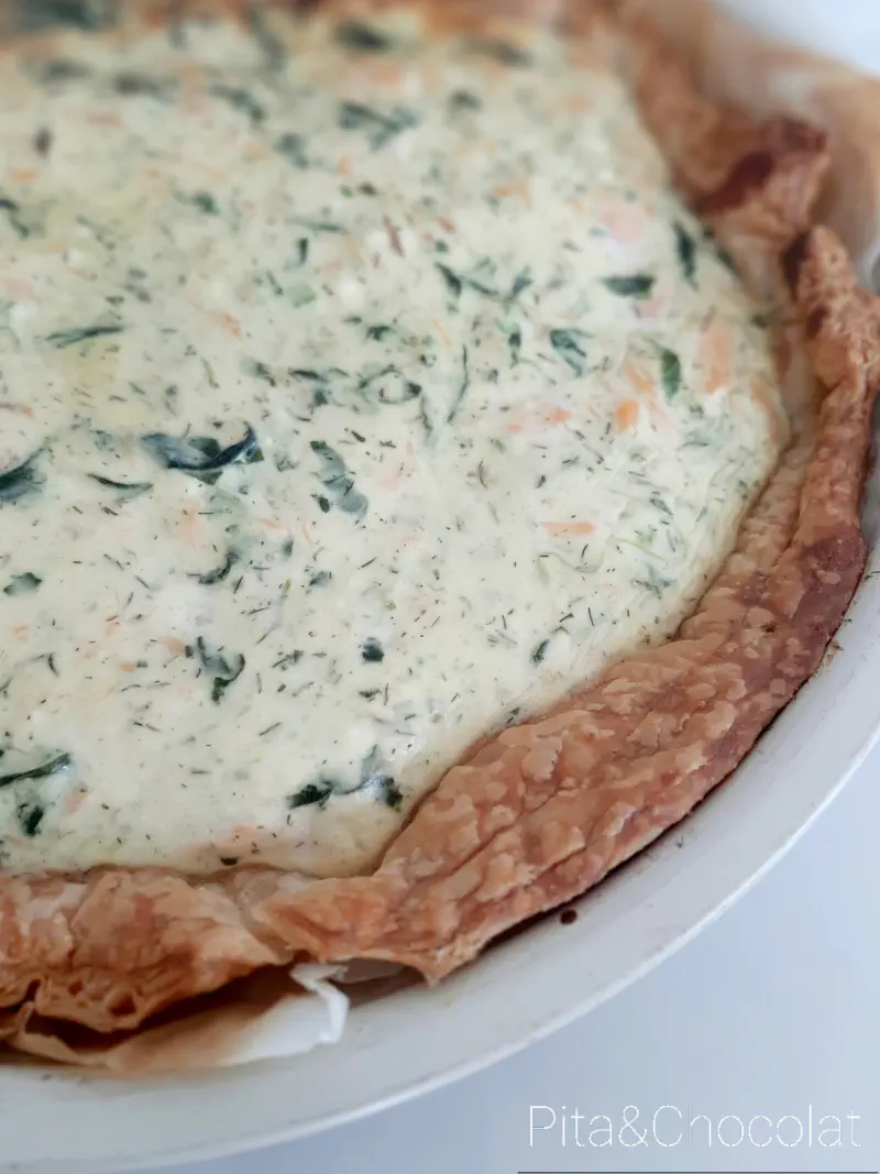 Quiche au saumon épinards ricotta