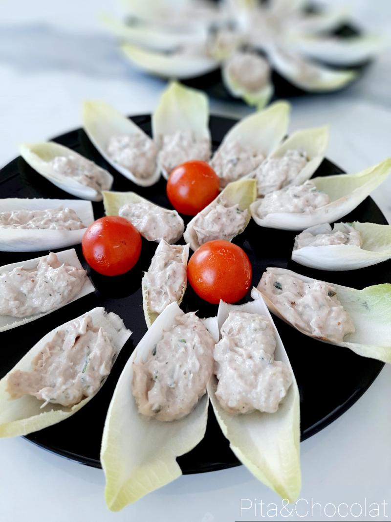 Rillettes de thon en cuillère d'endive